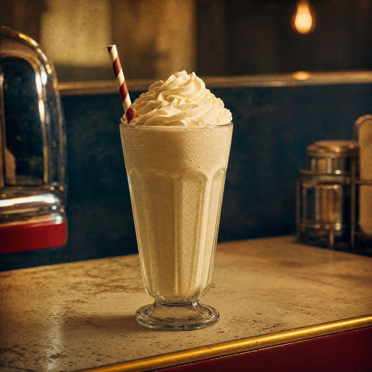 Milkshake i klassiskt sodaglas